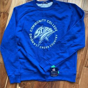 Champion Royal Blue Community College Cross Country Crewneck Sweatshirt